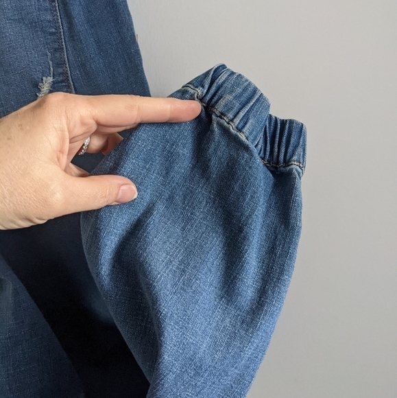 𝅺BLANKNYC High Waist Denim Joggers Jeans 28 pull on elastic waist - Picture 5 of 9